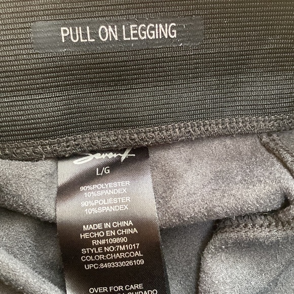 Seven 7 Womens Large Pull On Grey Leggings. Texture. So soft. These are adorable - Picture 5 of 8